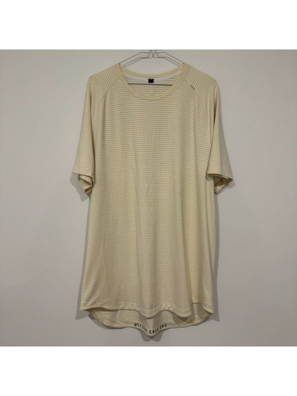 Lululemon Drysense Short Sleeve Heathered Lemon Chiffon Size XL